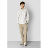 Clean Cut Oxford Stripe Skjorte - Khaki/White