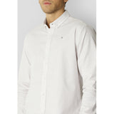 Clean Cut Oxford Stripe Skjorte - Khaki/White