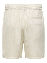 Only & Sons Tel Hør Shorts - Oatmeal