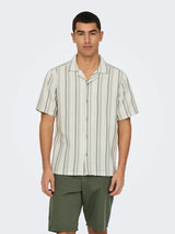 Only & Sons Trev Struc Stripe Shirt