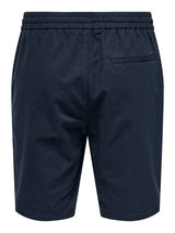 Only & Sons Linus Hør Shorts - Dark Navy