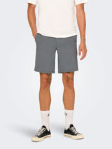 Only & Sons Mark Stretch Shorts - M. Grey