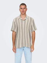 Only & Sons Trev Struc Stripe Shirt