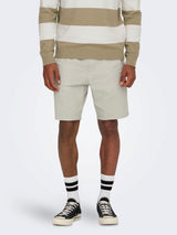 Only & Sons Linus Hør Shorts - Silver Lining