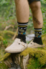 Lakor über Socke