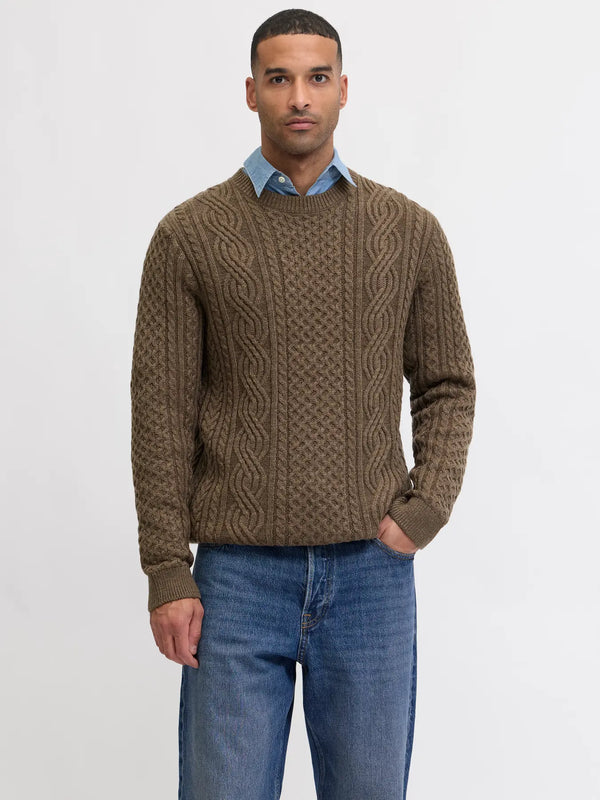 Blusean Knit Cable Crew