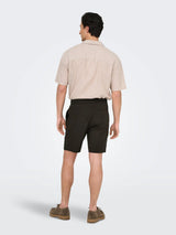 Only & Sons Linus Hør Shorts - Demitasse