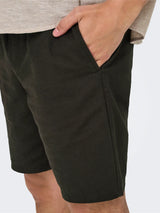 Only & Sons Linus Hør Shorts - Demitasse