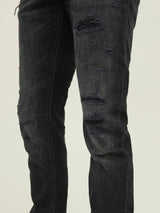 Jack & Jones glenn slim fit rip jeans 802 - sort