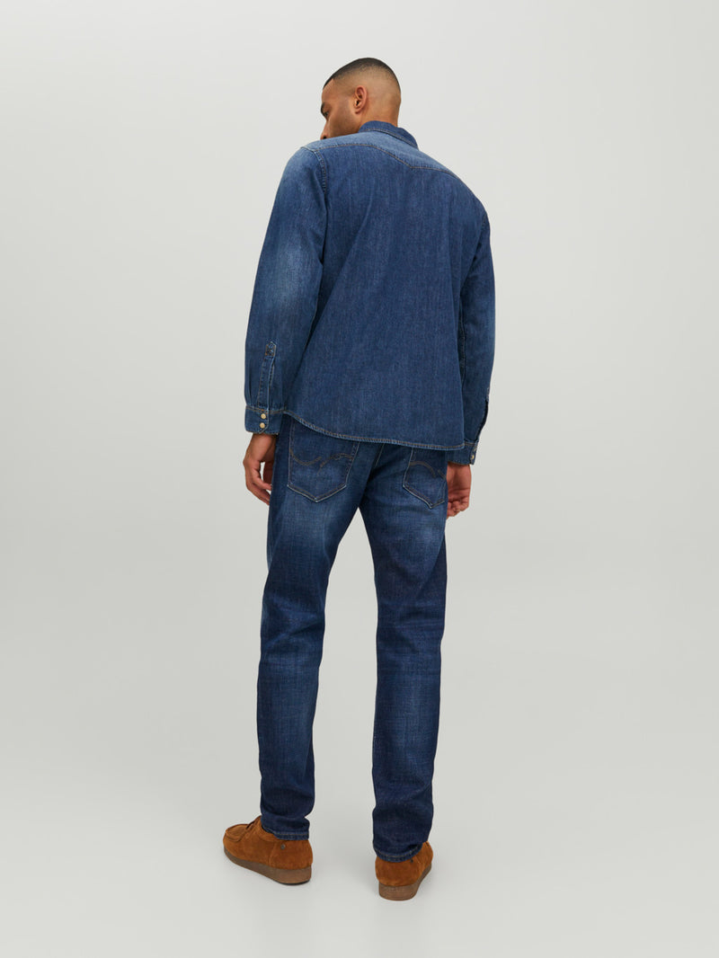 Jack & Jones mike regular jeans 211 - mørkeblå